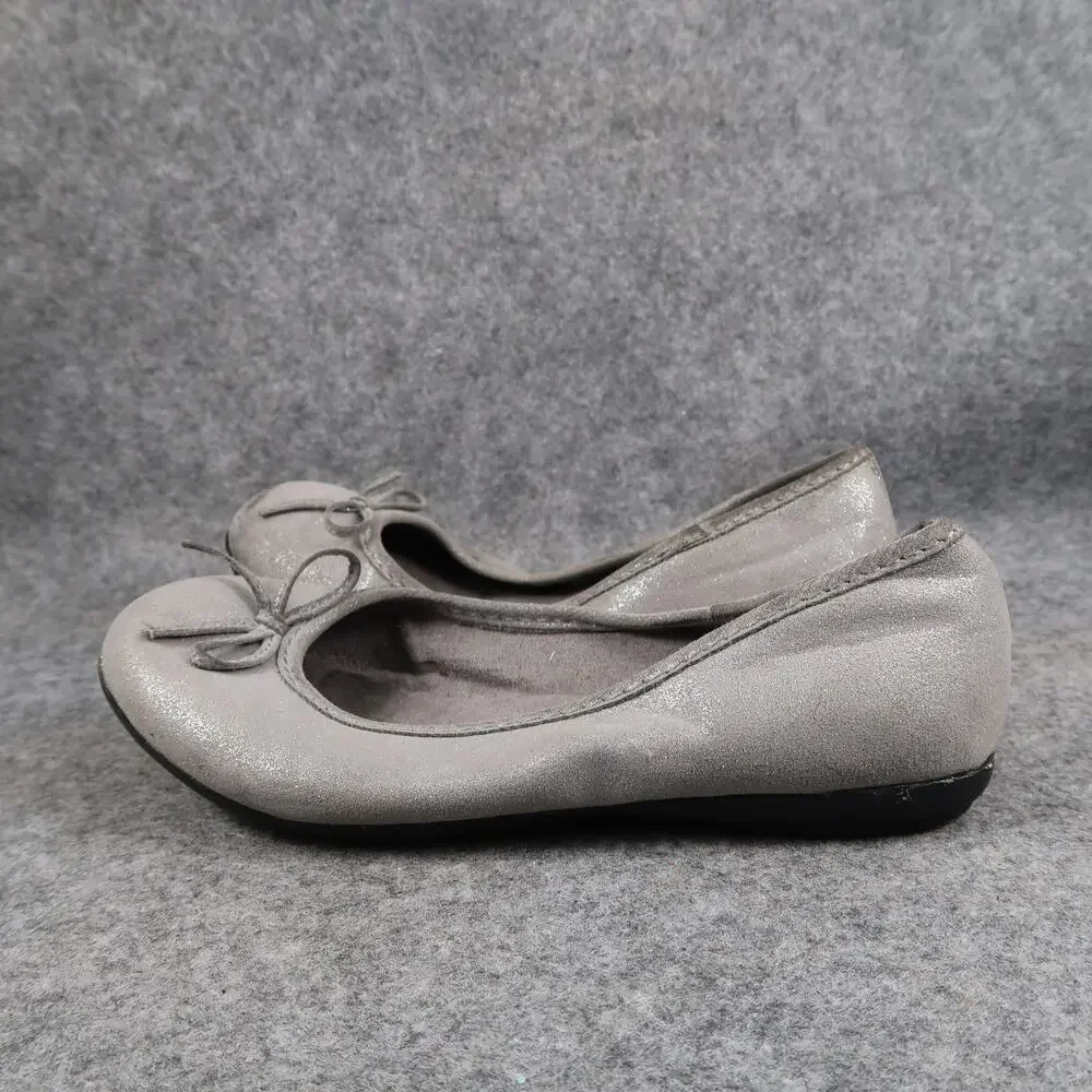 Arizona Shoes Kids Girls 2 Ballet Flats Slip On Casual Round Toe Grey Comfort